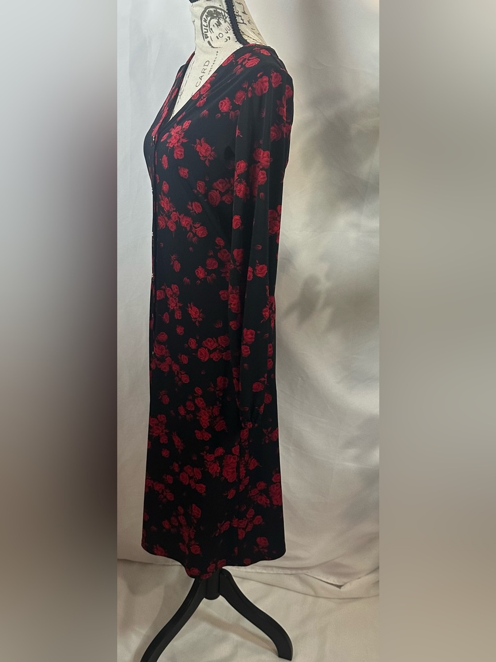 Michael Kors Women’s Button-Down Rose Floral Midi Dress – Size XS - Picture 3 of 11